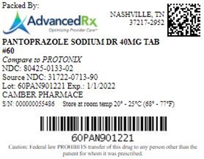 Pantoprazole Sodium Dr 40mg Tab Qty 60 Ndc 80425 0133